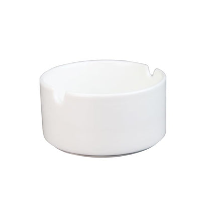 4 Pack Sublimation Blank White Ceramic Ashtrays for Cigarettes, DIY Heat Transfer Print Round Ceramic Holder for Tabletop Patio Indoor Fancy Gift for Smokers Home Office Desktop