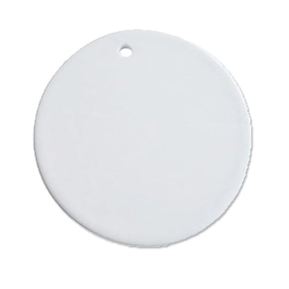 30Pcs Sublimation Blank Ceramic Ornaments Pendant Bulk Ceramic Discs Ornament for DIY Heat Press Printing White Round Porcelain Personalized Xmas Tree Ornament Keepsake Crafts Gift