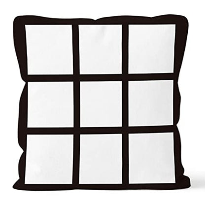 20Pieces Sublimation Blanks 9 Panel Pillow Case DIY Polyester Cushion Cover 15.7 x 15.7 Inch for Sublimation Heat Transfer Printing Sofa Couch No Pillow Insert