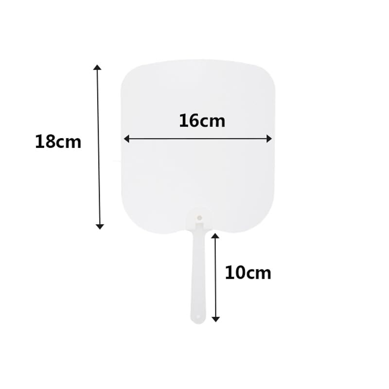 40 Pieces Sublimation Blank Church Fans Handheld Set, Double-Sided Sublimation Fans，PET Plastic Blank Handheld Fan for Church Parties and Crafting for DIY Heat Transfer Print