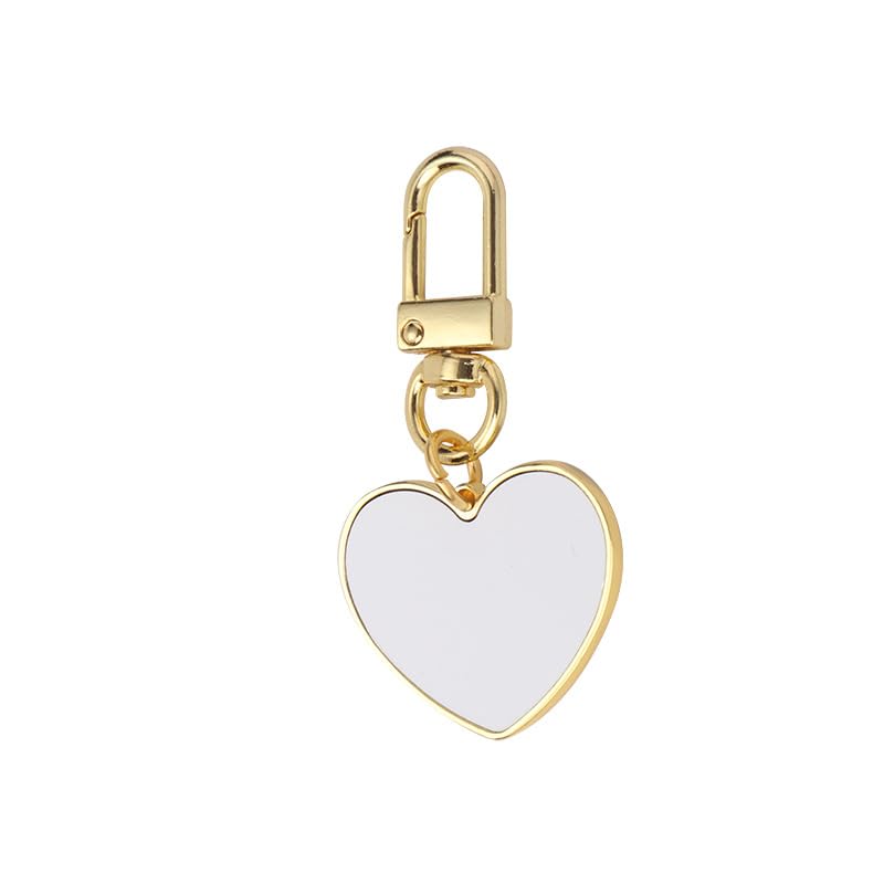 SCCFMM 40pcs Metal Sublimation Rotate Keychain Sublimation Blanks Bulk for Keychains, Sublimation Ornament Blanks for Heat Press Printing,DIY Handmade Crafts Sublimation Keychains