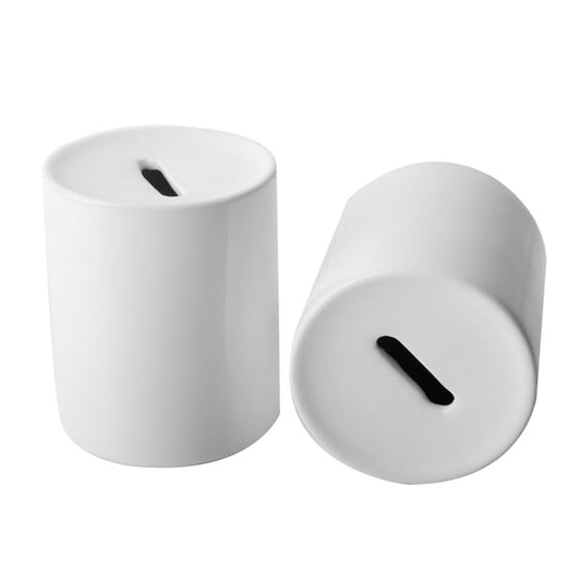 3 Pieces Sublimation Blank White Piggy Bank, DIY Heat Transfer Print Child to Cherish Ceramic Pig Money Piggy Banks for Boys Girls Kids