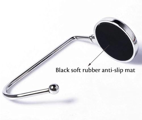 SCCFMM 20 Pack Round Sublimation Blank Purse Hook Hanger, Metal Hook Long Handbag Hanger for Table Desk,Portable Handbags Hook with Aluminium Parts for Heat Transfer Print (Rose Gold)