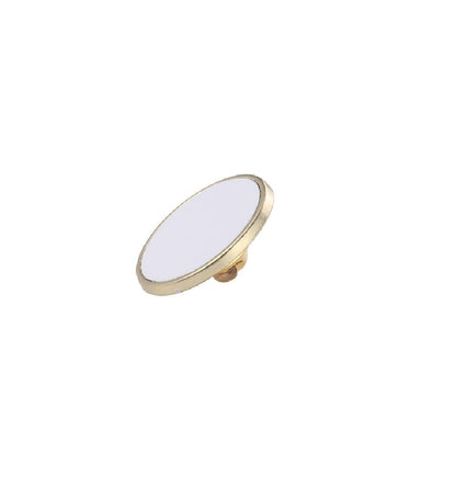 60 Pieces 0.98 Inch Sublimation Blank Gold Pin Button Aluminum DIY Sublimation Pins Round for DIY Craft Badge Jewelry Lapel, Golden Tone