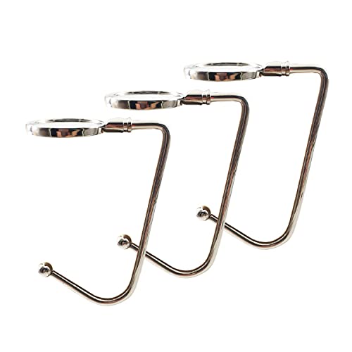 SCCFMM 20 Pack Sublimation Blank Purse Hook Hanger, DIY Heat Transfer Print Metal Hook Long Handbag Hanger for Table Desk,Portable Bag Holder Under Counter Handbags Hook for Women Girl