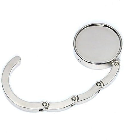 SCCFMM 20 Pieces Sublimation Blank Personalized Purse Hooks DIY Heat Transfer Print Handbag Hangers Portable and Foldable Custom Unique Bag Hook for Men Mother Girlfriend Women Gifts