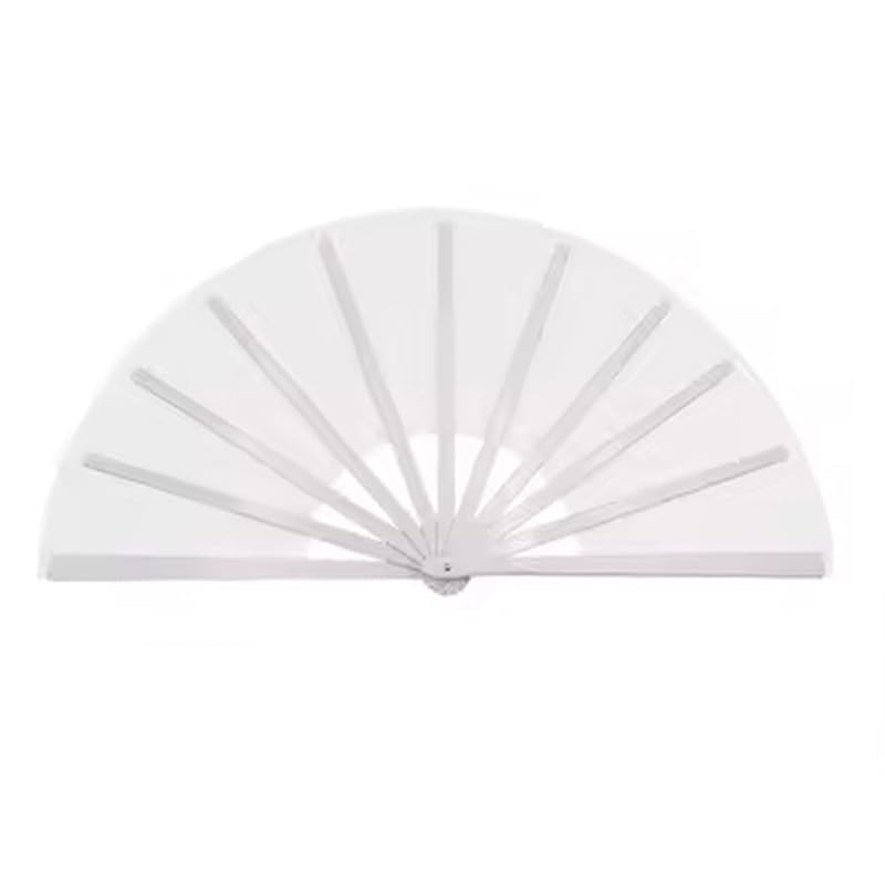 36 Pack Sublimation Blank Folding Hand Fan Polyester Silk Fabric Hand Held Chinese Fans DIY Heat Transfer Print for Wedding Preference, Performance, Dancing, Home Decoration with a SCCFMM Makeup Bag