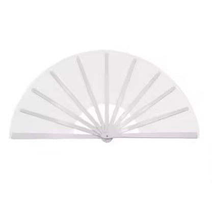 36 Pack Sublimation Blank Folding Hand Fan Polyester Silk Fabric Hand Held Chinese Fans DIY Heat Transfer Print for Wedding Preference, Performance, Dancing, Home Decoration with a SCCFMM Makeup Bag