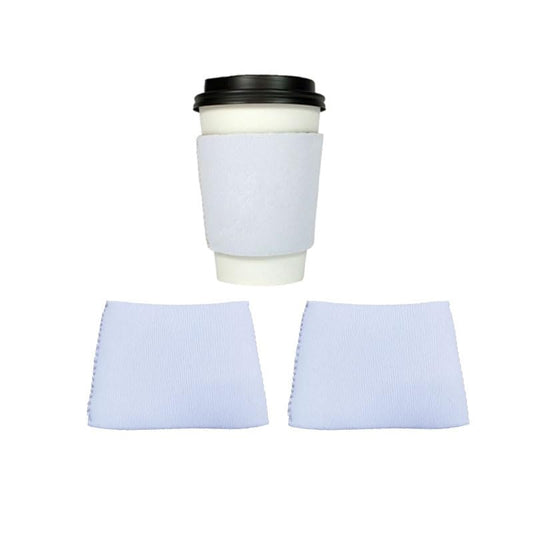 50pcs Sublimation Blank Neoprene Reusable Hot Coffee Cup Insulator Sleeves DIY Heat Transfer Print Neoprene Hot Coffee and Tea Cup Holder Sleeves Cover for Coffee, McDonalds, Dunkin Donuts