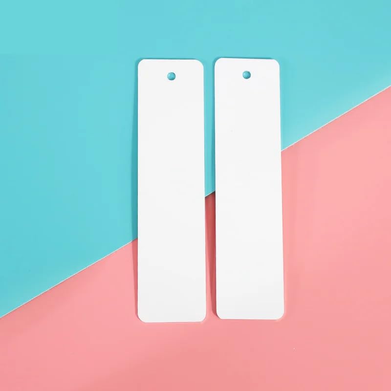 50 pcs Sublimation Blank Bookmarks Aluminum Metal Sublimation Bookmark Double Side Blank with Hole and Colorful Tassels Bulk DIY Heat Transfer Print for Book Lovers DIY Blank Bookmarks