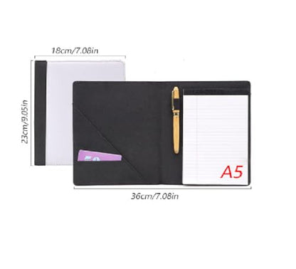 5 Pcs A5 Sublimation Blank Canvas Notebook Journal 30 Pages - Canvas Cover Notebooks for Note Taking Plan Making Diary Writing - School Office Supplies