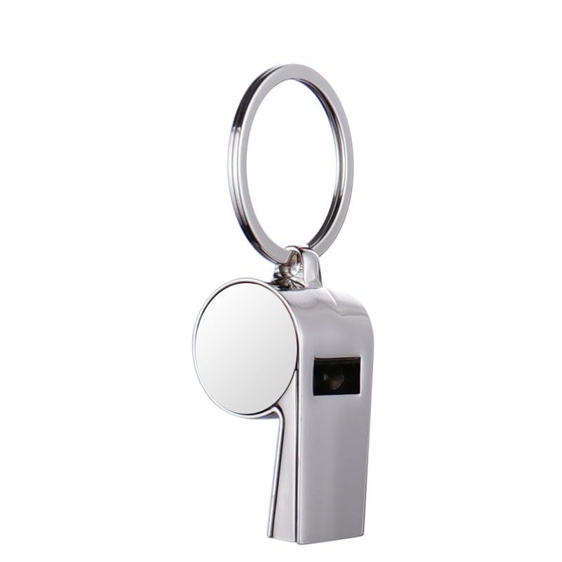 Sublimation Blank Coach Whistle,20Pack Sublimation Football Referee Whistle with Keyring for Emergency Sports Training