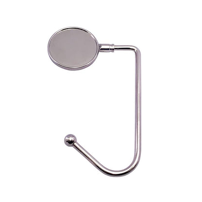 SCCFMM 20 Pack Sublimation Blank Purse Hook Hanger, DIY Heat Transfer Print Metal Hook Long Handbag Hanger for Table Desk,Portable Bag Holder Under Counter Handbags Hook for Women Girl