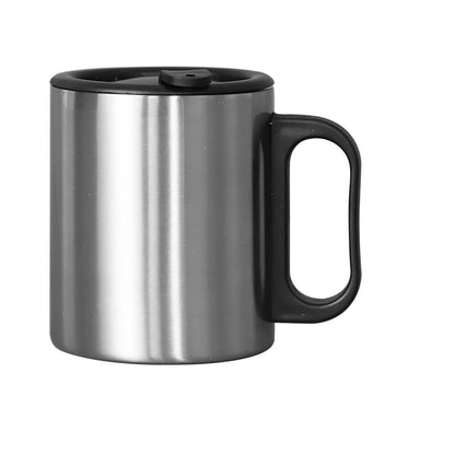 5 Pack,Sublimation Blank Vintage Coffee Mugs Stainless Steel Mug with Handle 10oz/300ml Camping Coffee Mugs Outdoor Hiking Cup Lightweight Camping Gear for DIY Heat Transfer Print