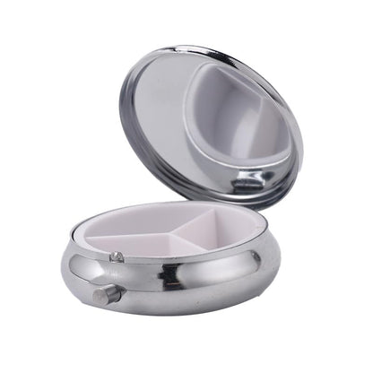 20pcs Sublimation Blank Pill Box 3 Compartment Medicine Pill Case,Portable Pill Box for Pocket or Purse Pill Boxs Decorative Metal Medicine Vitamin Organizer for DIY Heat Transfer Print (A)
