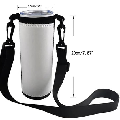 SCCFMM 5 pack Sublimation blanks Neoprene Water Bottle Bag Carrier, 20oz cup sleeve,Insulated Neoprene cup case,Diy Heat Transfer Print ideal for diameter 60mm-90mm cup