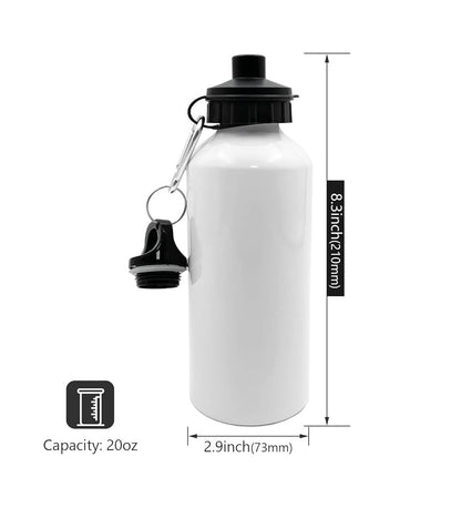 10 Pack, 20oz Sublimation Water Bottle Blanks, 600ML Sports Sublimation Aluminium Bicycle Bottle With 2 Lids Portable Outdoor WaterBottle for Print