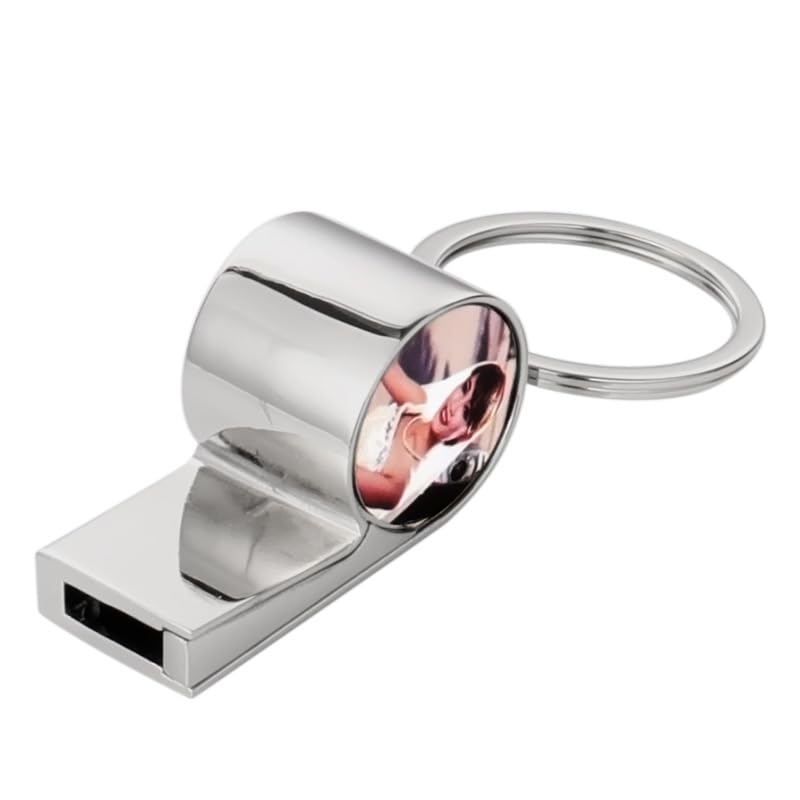 Sublimation Blank Coach Whistle,20Pack Sublimation Football Referee Whistle with Keyring for Emergency Sports Training