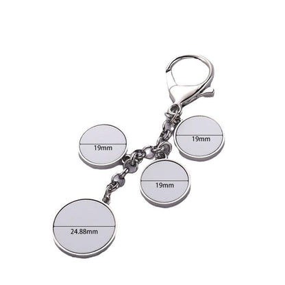 20Pcs Sublimation Blanks Bulk Keychain with 4 Panel DIY Heat Transfer Press Key Chains with Keyrings for Photos, Laser Engraving Crafts for Gifts
