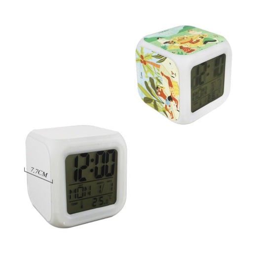 SCCFMM 5 Pack Sublimation Blanks Led Clock – LED Color Changing Digital Alarm Clock Sublimation DIY Printing with 3 Pcs Insert Aluminum for Personalized Logo Sublimation Clock, DIY Photo