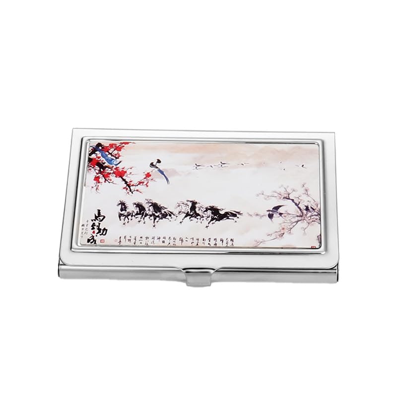 SCCFMM 10 Pcs Sublimation Blank Zinc Alloy Business Card Holder Metal Organizer Card Case Pocket DIY Heat Transfer Blank Card Carrier Case DIY Business Card Case for Men Women