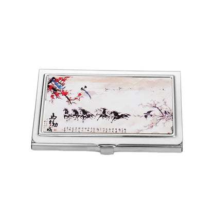SCCFMM 10 Pcs Sublimation Blank Zinc Alloy Business Card Holder Metal Organizer Card Case Pocket DIY Heat Transfer Blank Card Carrier Case DIY Business Card Case for Men Women