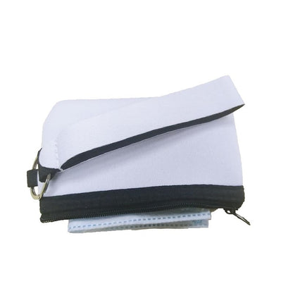 30 PCS Sublimation Blanks Neoprene Coins Purse Bag DIY Heat Transfer Print Card Holder Bag Zipper Toiletry Pouch Case DIY Craft Bags For Women Ladies