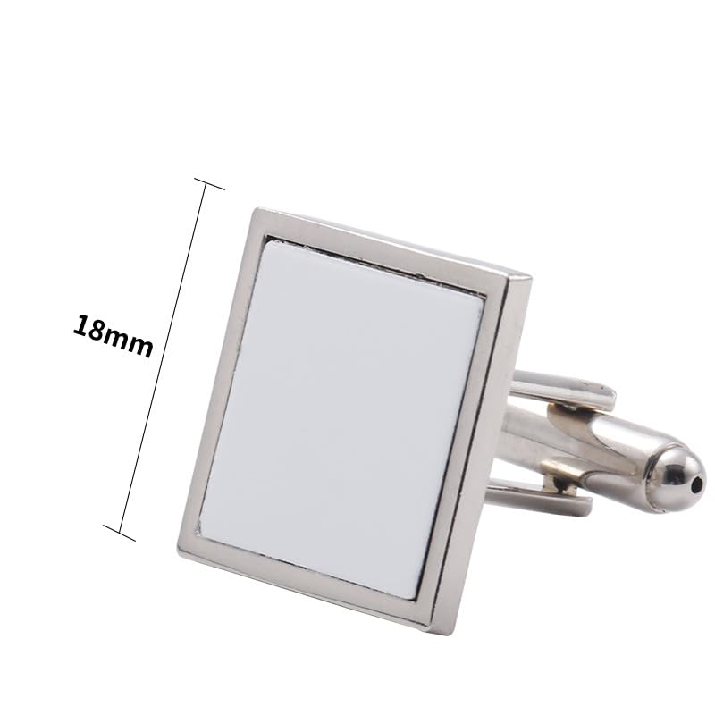 40 Pcs Sublimation Blanks Metal Cufflink DIY Heat Transfer Cuff Buttons Sublimation Blank DIY Shirt Cuff Links for Wedding Business and Daily Wear