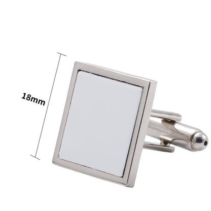 40 Pcs Sublimation Blanks Metal Cufflink DIY Heat Transfer Cuff Buttons Sublimation Blank DIY Shirt Cuff Links for Wedding Business and Daily Wear