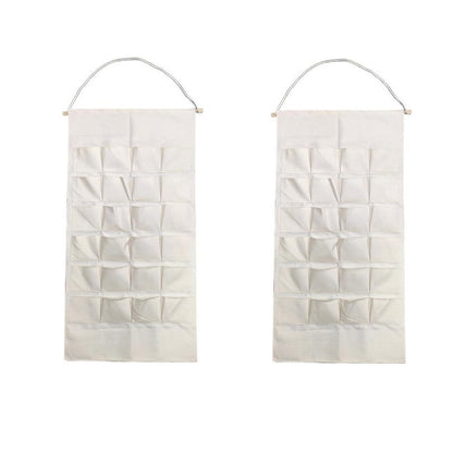 2 Pack Sublimation Blank Linen Cotton Home Decoration Calendar - DIY Heat Transfer Print for Holiday Crafting, Linen Material, 50x25in with 24 Pockets Include Rope and Stick