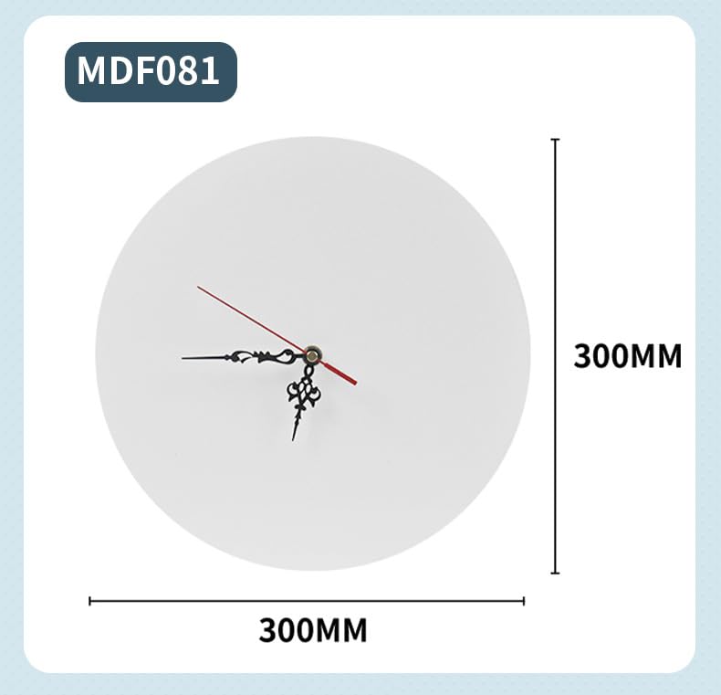 3 Pcs Sublimation Blanks Wall Clock, 11.8" Round Sublimation Wall Clocks Silent Non-Ticking Easy to Read Battery Operated Decorative Wall Clock for Home Kitchen Office School Hotel