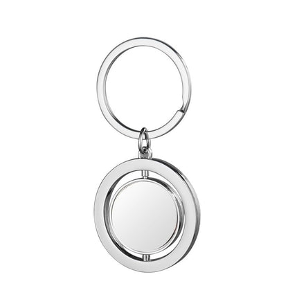 SCCFMM 30pieces Sublimation Keychains Blank Rotate Key Chains DIY Heat Transfer Press Keyrings Double side Pictures Key Rings Personalized Gifts For Women Girls