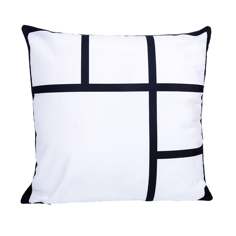 SCCFMM 20 Pieces Sublimation Blank 6 Panel Pillow Case Sublimation Polyester Pillow Cover DIY Heat Transfer Print Case Throw Pillow Covers 15.7 x 15.7 Inch for Sofa Couch