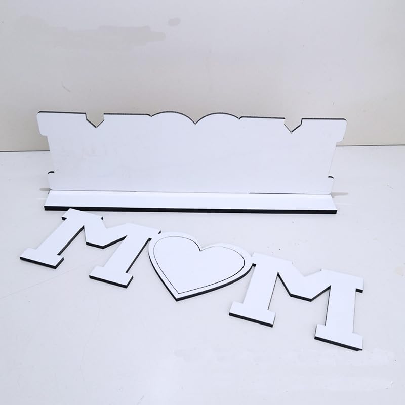 SCCFMM 5 Pack Sublimation Blank MDF Photo Frame Mom Picture Frame Gifts for Mothers Day DIY Print Photo Sign Wall Frame Poster Desktop Souvenir for Mom Birthday