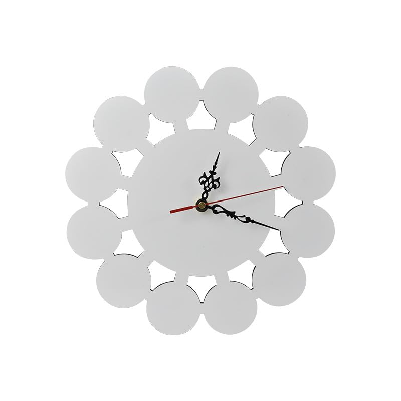 3 Pcs Sublimation Blanks Wall Clock MDF Round Sublimation DIY Heat Transfer Wall Clocks Silent Non Ticking Battery Operated Decorative Wall Clock for Home Kitchen Office Hotel