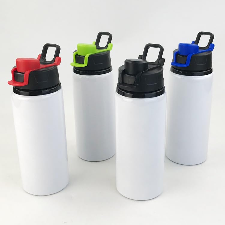 SCCFMM 8 Pack 20 oz Sublimation Blank Tumblers Outdoor Sport Bottles Aluminium Water Bottle with Color Straw Lid Blank Tumbler Heat Tape for DIY Heat Transfer
