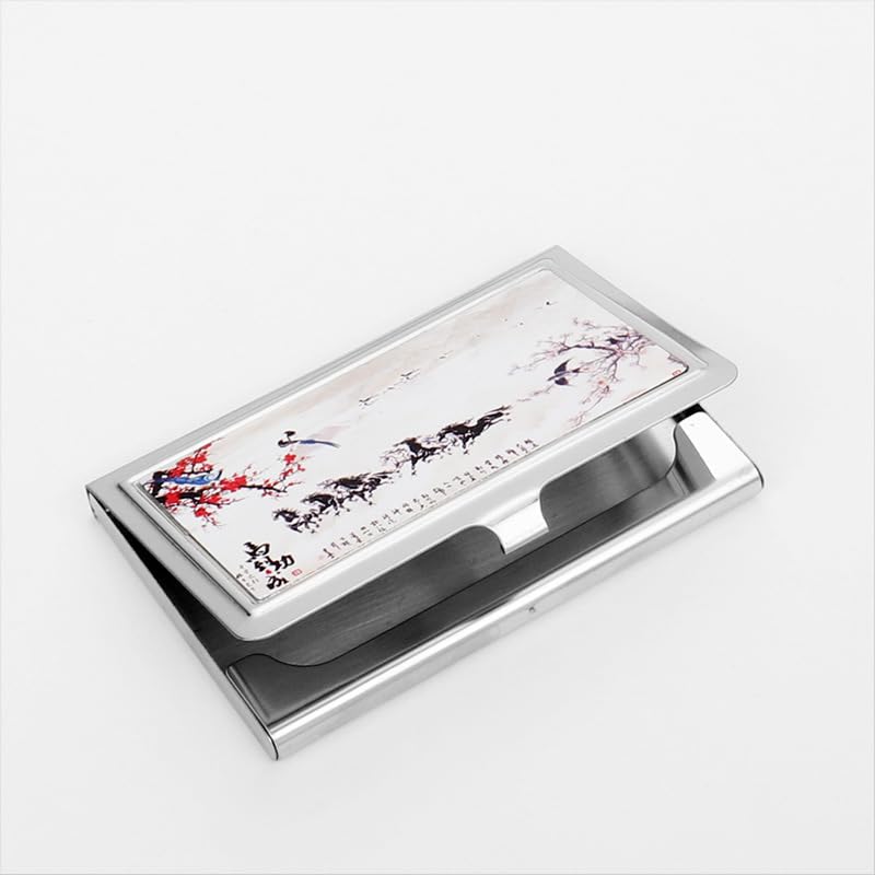 SCCFMM 10 Pcs Sublimation Blank Zinc Alloy Business Card Holder Metal Organizer Card Case Pocket DIY Heat Transfer Blank Card Carrier Case DIY Business Card Case for Men Women