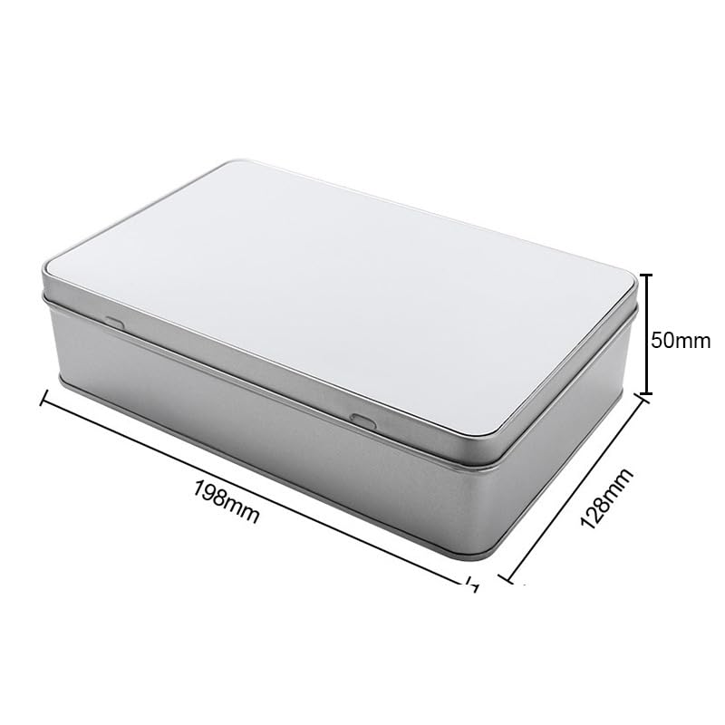 5 Pieces Sublimation Blank Metal Candy Tin Box with Lid Metal Trinket Tins Container Rectangle Shape for DIY Heat Transfer Print