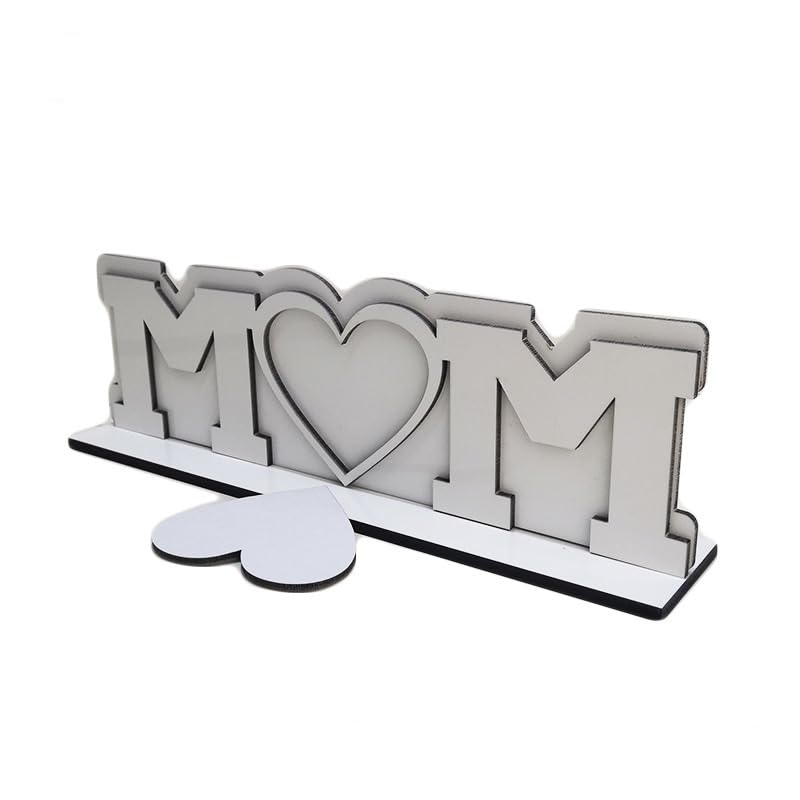 SCCFMM 5 Pack Sublimation Blank MDF Photo Frame Mom Picture Frame Gifts for Mothers Day DIY Print Photo Sign Wall Frame Poster Desktop Souvenir for Mom Birthday