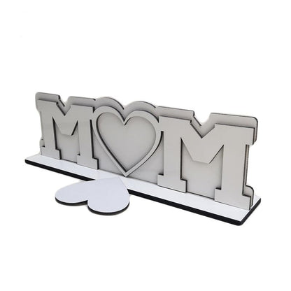 SCCFMM 5 Pack Sublimation Blank MDF Photo Frame Mom Picture Frame Gifts for Mothers Day DIY Print Photo Sign Wall Frame Poster Desktop Souvenir for Mom Birthday