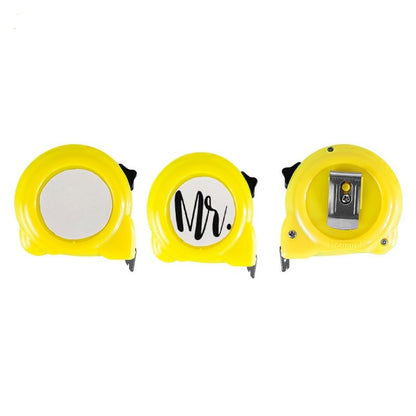 5 Pack Sublimation Blank Measuring Tape Sewing Measure 5M/196.8 Inch Long with Aluminium Parts DIY Heat Transfer Print Ideal for DAD Father's Day