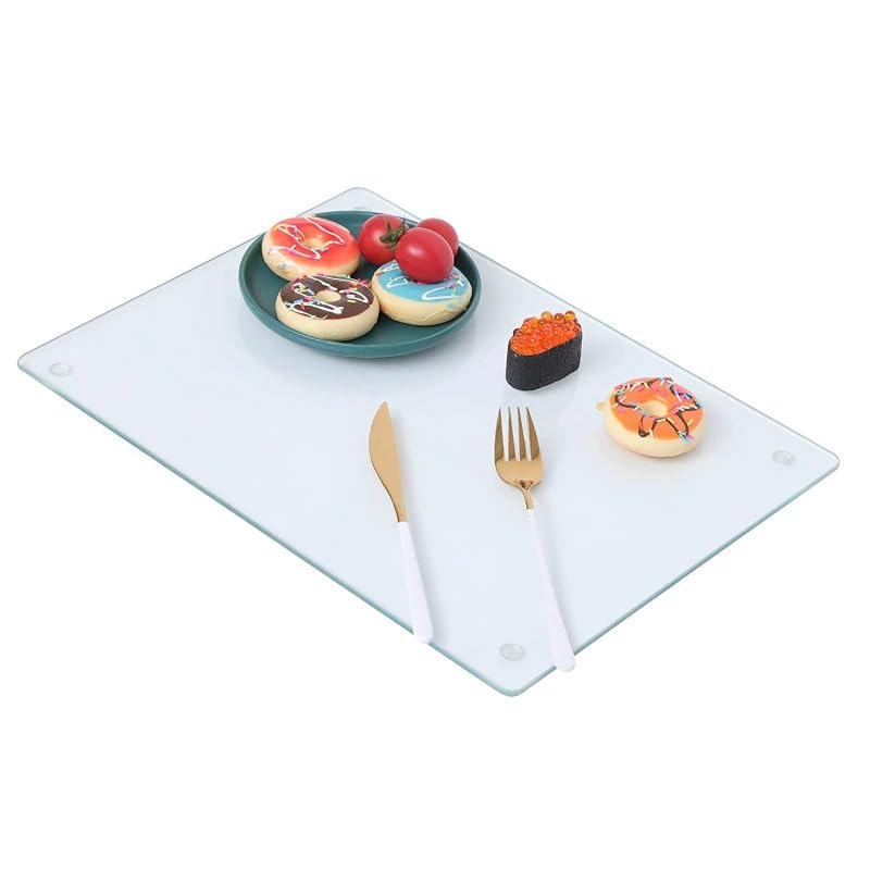 Sublimation Blank Glass Cutting Board，15 x 11 Inch DIY Heat Transfer Print Textured Sublimation Anti Slip Cutting Board Heat Scratch Resistant Blank For Home Decoration