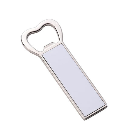 30 Pcs Sublimation Blanks Metal Bottle Opener With Fridge Magnet Beer Bottle Opener DIY Heat Transfer Metal Refrigerator Magnet for Wedding Party Bar Kitchen Restaurant