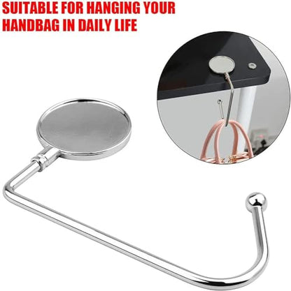 SCCFMM 20 Pack Round Sublimation Blank Purse Hook Hanger, Metal Hook Long Handbag Hanger for Table Desk,Portable Handbags Hook with Aluminium Parts for Heat Transfer Print (Rose Gold)