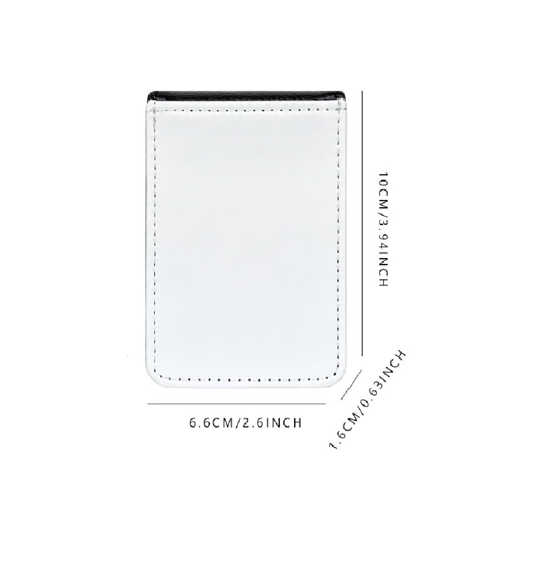 10 Pieces Sublimation Blank PU Business Card Holder, DIY Heat Transfer Print PU Leather Business Card Case Pocket Wallet with Magnetic Shut for Men Women