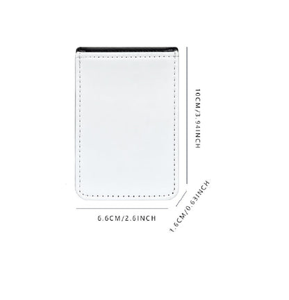 10 Pieces Sublimation Blank PU Business Card Holder, DIY Heat Transfer Print PU Leather Business Card Case Pocket Wallet with Magnetic Shut for Men Women