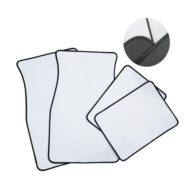 Sublimation Blank Neoprene Car Seat Cover and Car Mats Personalized Sublimation Mats Comfortable Car Floor Cushion Universal Fit 1 Set 4 pcs