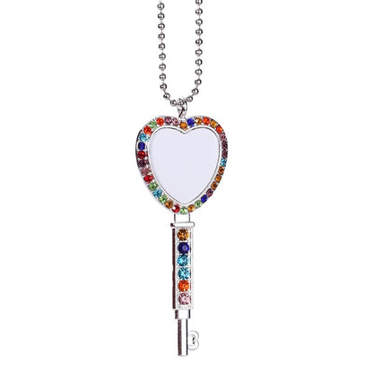 20pcs Sublimation Blank Necklace with Chain Set Blank Necklace Rhinestone Wing Shape Bezel Pendant Tray, 10 styles Sublimation Sheet, Tape Charms Ornament for DIY Heat Transfer Print