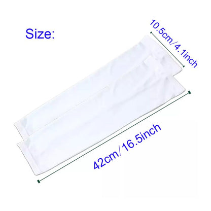 20 Pairs Sublimation Blank White Arm Sleeves, UV Sun Protection Cooling Polyester Arm Sleeves Sublimation DIY Heat Transfer Print for Women Driving, Golfing, Fishing, Cycling, Hiking, Sports