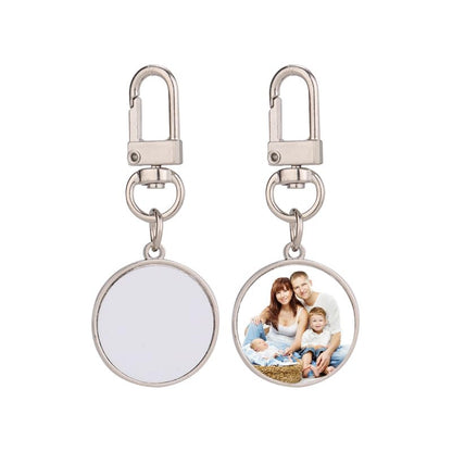 SCCFMM 40pcs Metal Sublimation Rotate Keychain Sublimation Blanks Bulk for Keychains, Sublimation Ornament Blanks for Heat Press Printing,DIY Handmade Crafts Sublimation Keychains